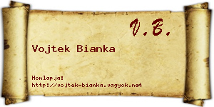 Vojtek Bianka névjegykártya